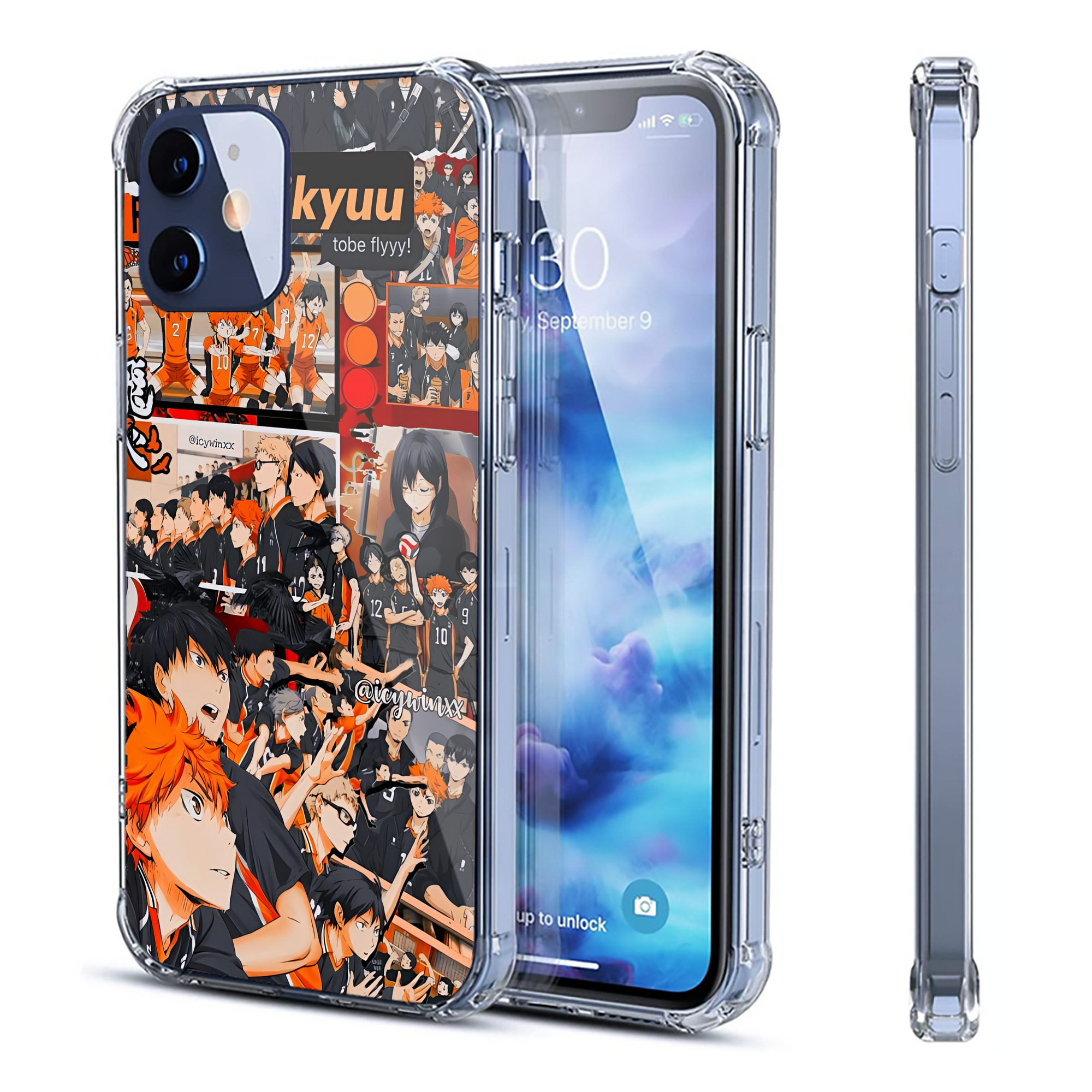 （画像用） ハイキュー!! Haikyu!! 【iPhone 12シリーズ対応】透明スマホケース（クリアソフトケース）